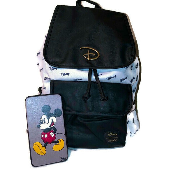 Loungefly Handbags - DISNEY Slouch backpack & Mickey Hinged Wallet